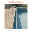 4-Step Stainless Steel Pool Ladder of 2 Handrail for 1371.6 mm Decked Pool