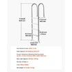 4-Step Stainless Steel Pool Ladder of 2 Handrail for 1371.6 mm Decked Pool