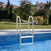 4-Step Stainless Steel Pool Ladder of 2 Handrail for 1371.6 mm Decked Pool