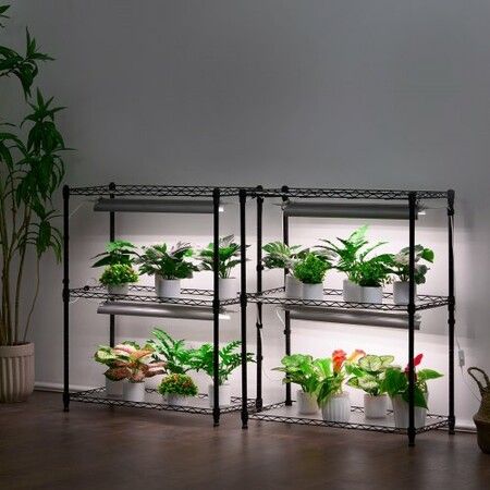 DIY Plant Stand with Grow Lights 6 Tiers 192W 70.9" Tall Plant Grow Shelf