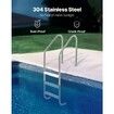 Stainless Steel Pool Ladder 3-Step & 2 Handrails for 1219.2-1371.6 mm Pool