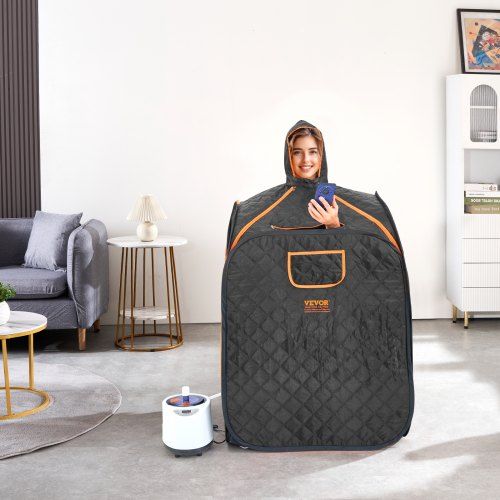 Portable Steam Sauna Tent 1000W Personal Spa Loss Weight Detox, 800x800x1000 mm