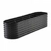 Metal Raised Garden Bed 8x2x2 ft Outdoor Galvanized Planter Box Dark Gray