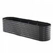 Metal Raised Garden Bed 8x2x2 ft Outdoor Galvanized Planter Box Dark Gray