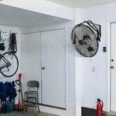 Industrial Wall Mount Fan Waterproof Metal Fan 17.6'' 3 Speed Airflow