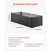 Metal Raised Garden Bed 6x3x2ft Outdoor Galvanized Planter Box Dark Gray