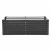 Metal Raised Garden Bed 6x3x2ft Outdoor Galvanized Planter Box Dark Gray