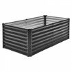 Metal Raised Garden Bed 6x3x2ft Outdoor Galvanized Planter Box Dark Gray