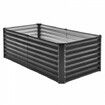 Metal Raised Garden Bed 6x3x2ft Outdoor Galvanized Planter Box Dark Gray