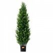 2 Pack 4' Artificial Cedar Topiary Tree Faux Plant UV Decor In/Outdoor
