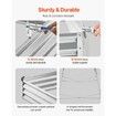 Metal Raised Garden Bed 12x4x1 ft Outdoor Galvanized Planter Box Silver