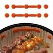 Air Fryer Magnet Silicone Buckle for Holding Down Air Fryer Parchment Paper,Lock Disposable Liners Safely & Prevent Paper to Burn,Orange,2 Set