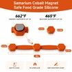 Air Fryer Magnet Silicone Buckle for Holding Down Air Fryer Parchment Paper,Lock Disposable Liners Safely & Prevent Paper to Burn,Orange,2 Set