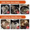 Air Fryer Magnet Silicone Buckle for Holding Down Air Fryer Parchment Paper,Lock Disposable Liners Safely & Prevent Paper to Burn,Orange,2 Set