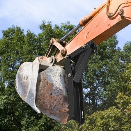 Backhoe Excavator Thumb Attachments 91.44 cm  Adjustable Extreme Weld On Backhoe Thumb Hoe Clamp 1.27 cm Inch Teeth Thick Steel Plate 16MM