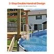 3-Step Taupe Robust Pool Ladder of 2 Handrails for 914.4-1219.2 mm Pools