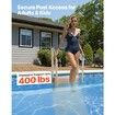 3-Step Taupe Robust Pool Ladder of 2 Handrails for 914.4-1219.2 mm Pools