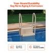 3-Step Taupe Robust Pool Ladder of 2 Handrails for 914.4-1219.2 mm Pools