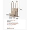 3-Step Taupe Robust Pool Ladder of 2 Handrails for 914.4-1219.2 mm Pools