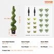 2 Pack 152.4cm Artificial Boxwood Topiary Tree Faux Plant UV Decor In/Outdoor