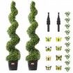 2 Pack 152.4cm Artificial Boxwood Topiary Tree Faux Plant UV Decor In/Outdoor