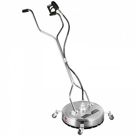 Surface Cleaner 20 inch Flat Surface Cleaner for Pressure Washer 4000psi Pressure with 3/8 Quick Connector Surface Cleaner W/ Casters 10.5GPM