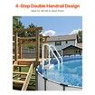 4-Step White Robust Pool Ladder of 2 Handrails for 1219.2-1371.6 mm Pools