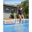 4-Step White Robust Pool Ladder of 2 Handrails for 1219.2-1371.6 mm Pools