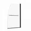 Frameless Bathtub Shower Door 864 x 1397 mm 180° Rotatable Door Black