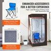 Portable Steam Sauna Tent Full Size 2000W Personal Sauna Blanket W/ Chair,880 x 880 x 1780 mm