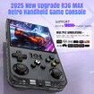 R36MAX Retro Handheld Game Console with 64G Built-in 18000+ Classic Games,Portable Hand Held Open Source Linux System 4In 4k HD IPS Screen Video Player