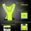 Reflective Running Vest Gear with Pocket for Women Men Kids, Safety Reflective Vest Bands for Night Cycling Walking Bicycle Jogging
