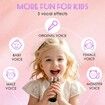 Mini Karaoke Machine for Kids, Portable Bluetooth Karaoke Speaker with 2 Wireless Microphones and Party Lights, Birthday Gifts for Girls Boys, Black