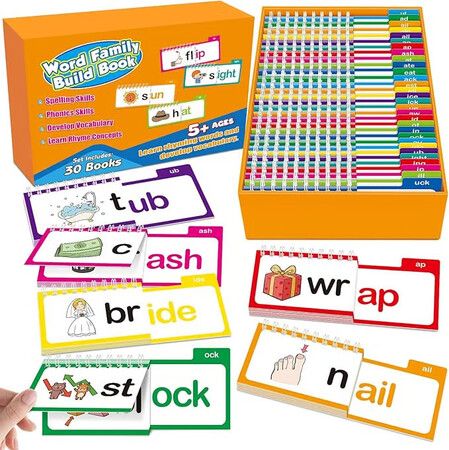 30 Reading Rhyme Flip Books Educational Reading Games Learning Education Gift For Kids
