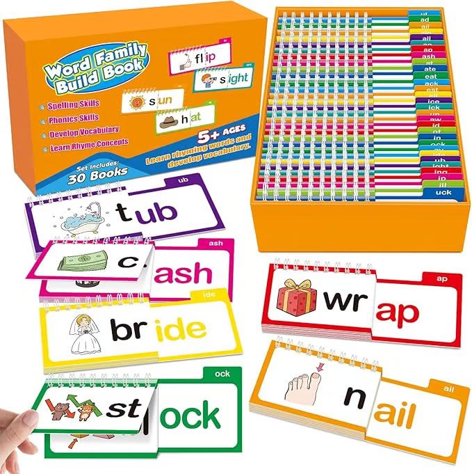 30 Reading Rhyme Flip Books Educational Reading Games Learning Education Gift For Kids
