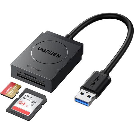USB 3.0 to Micro SD Card Reader Adapter, Multi 2 in 1 Memory Card Readers for Camera SD MicroSD TF SDHC SDXC Mac OS Windows Linux PC (Card Reader Only)