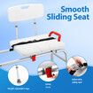 Sliding Shower Chair Seat Bath Tub Transfer Bench Stool Medical Assist Back Armrest Adjustable Inside Bathtub Aid Handicap Elderly Disabled Safety Belt