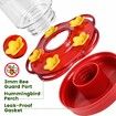 Plastic Hummingbird Feeders for Outdoors Hanging Ant and Bee Proof,2 Pack Hummingbird Feeder with 5 Feeding Ports and Perches,Built-in Ant Moat
