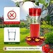 Plastic Hummingbird Feeders for Outdoors Hanging Ant and Bee Proof,2 Pack Hummingbird Feeder with 5 Feeding Ports and Perches,Built-in Ant Moat