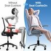 Seat Cushion, Large Memory Foam Cushion for Office Chair Cushions, Ergonomic Cushions Pad Pillow for Pressure Relief Sciatica and Long Sitting,Grey