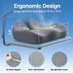 Seat Cushion, Large Memory Foam Cushion for Office Chair Cushions, Ergonomic Cushions Pad Pillow for Pressure Relief Sciatica and Long Sitting,Grey