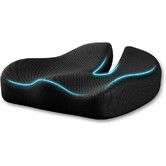 Seat Cushion, Large Memory Foam Cushion for Office Chair Cushions, Ergonomic Cushions Pad Pillow for Pressure Relief Sciatica and Long Sitting,Black