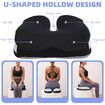Seat Cushions for Office Chairs, Cushion for Long Sitting, Coccyx Cushion for Tailbone Press Relief, Memory Foam Seat Car Chair Cushion, Black