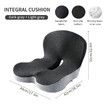 Seat Cushion Memory Foam Pads for Truck Driver Office Chair Cushion Home Chair Cushion Car Non Slip Pad Sitting Ergonomic Cushions for Office, Dark Grey