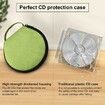 20 Capacity CD DVD Case Holder Portable Wallet Storage Organizer, Protective Storage Holder for Car Travel, Green