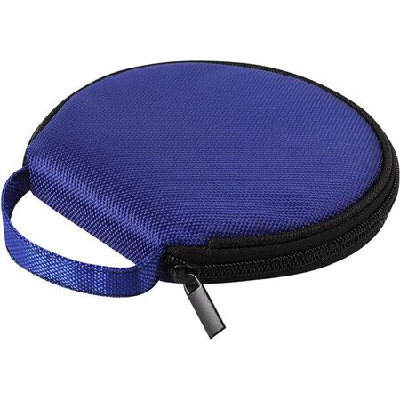 20 Capacity CD DVD Case Holder Portable Wallet Storage Organizer, Protective Storage Holder for Car Travel, Blue