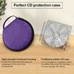 20 Capacity CD DVD Case Holder Portable Wallet Storage Organizer, Protective Storage Holder for Car Travel, Purple