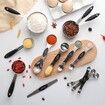 Measuring Cups and Spoons set of 17 Stainless Steel Measuring Cups Double Sided Magnetic Spoons Color Black