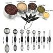 Measuring Cups and Spoons set of 17 Stainless Steel Measuring Cups Double Sided Magnetic Spoons Color Black