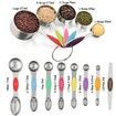 Measuring Cups and Spoons set of 17 Stainless Steel Measuring Cups Double Sided Magnetic Spoons Color Raindow